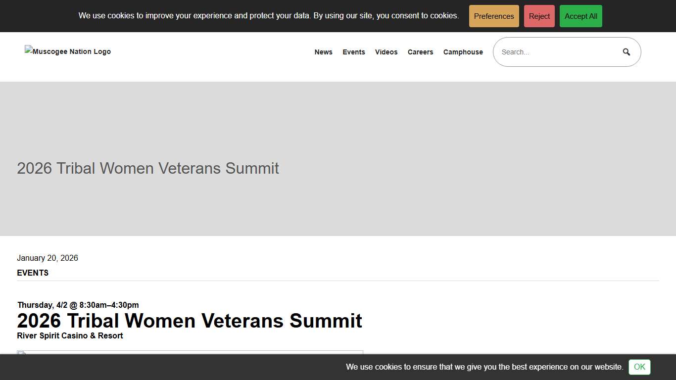 2026 Tribal Women Veterans Summit | MuscogeeNation.com :MuscogeeNation.com